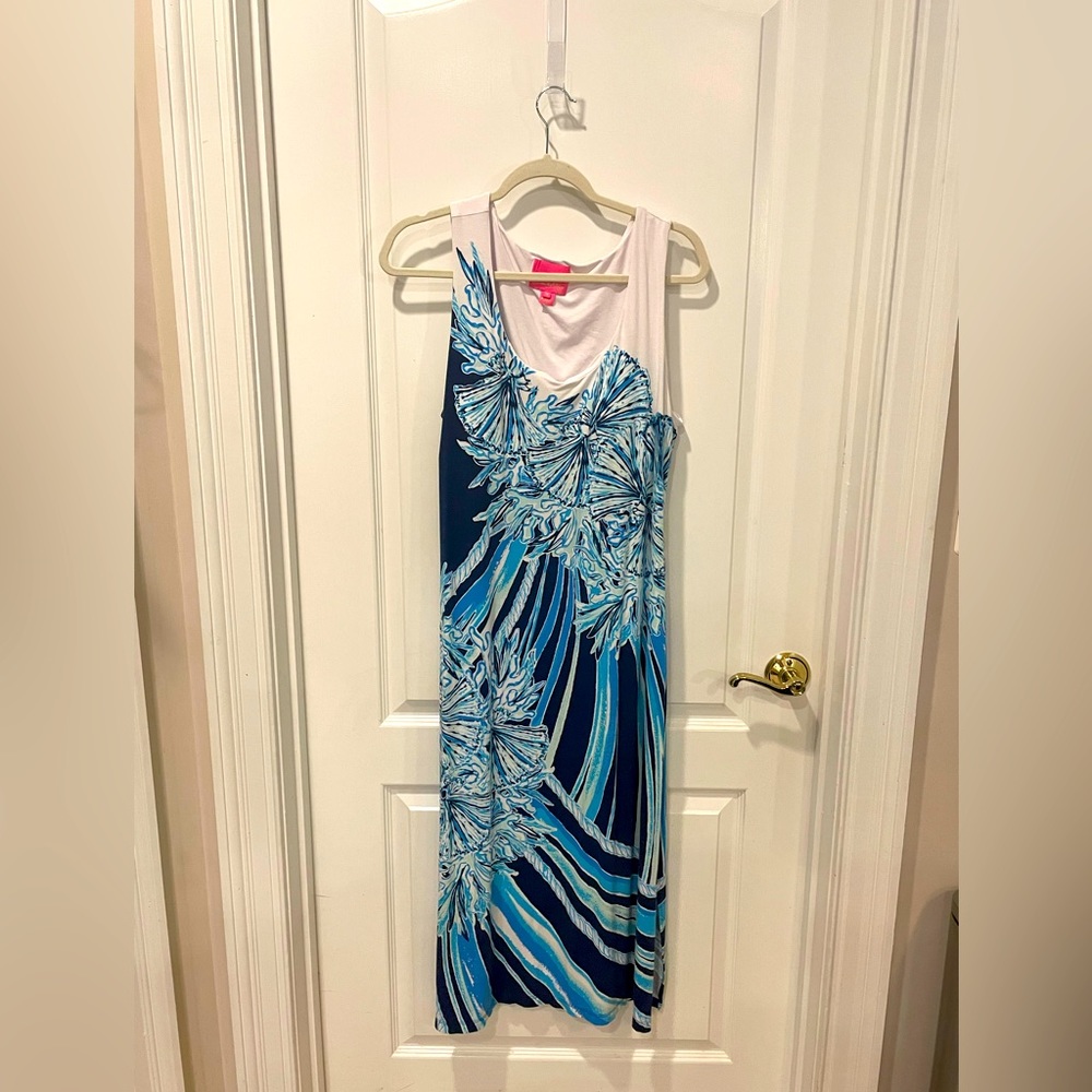 Lilly Pulitzer midi dress with built-in bra